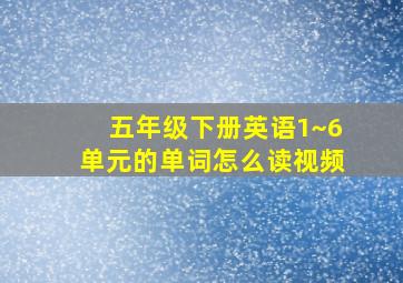 五年级下册英语1~6单元的单词怎么读视频