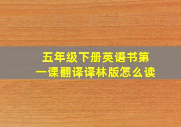 五年级下册英语书第一课翻译译林版怎么读