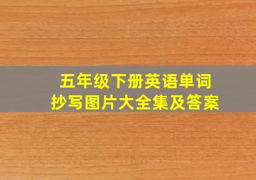 五年级下册英语单词抄写图片大全集及答案