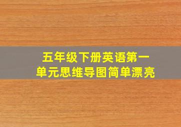 五年级下册英语第一单元思维导图简单漂亮