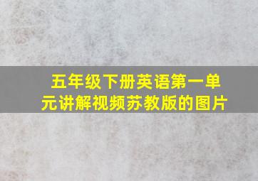 五年级下册英语第一单元讲解视频苏教版的图片