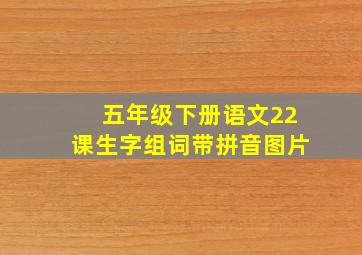 五年级下册语文22课生字组词带拼音图片