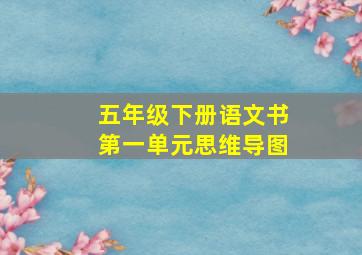 五年级下册语文书第一单元思维导图