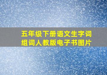 五年级下册语文生字词组词人教版电子书图片