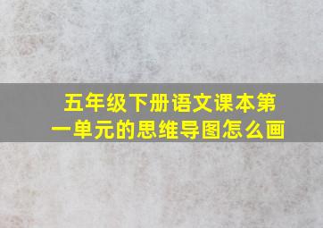 五年级下册语文课本第一单元的思维导图怎么画