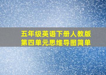 五年级英语下册人教版第四单元思维导图简单