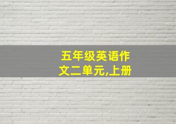 五年级英语作文二单元,上册