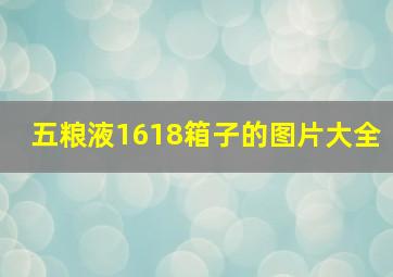 五粮液1618箱子的图片大全