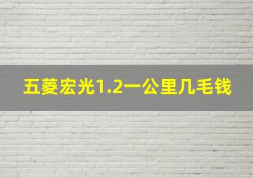 五菱宏光1.2一公里几毛钱