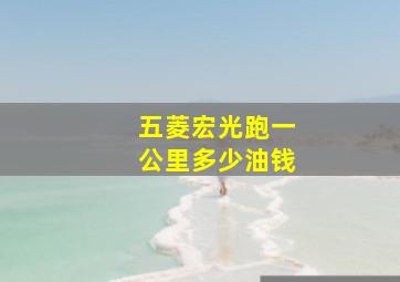 五菱宏光跑一公里多少油钱