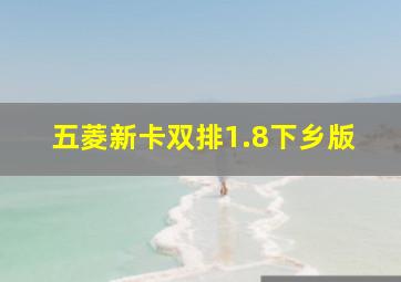 五菱新卡双排1.8下乡版