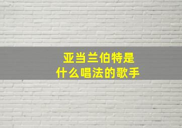 亚当兰伯特是什么唱法的歌手