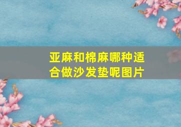 亚麻和棉麻哪种适合做沙发垫呢图片