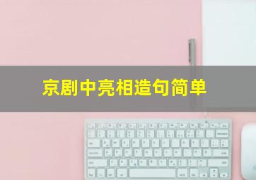 京剧中亮相造句简单