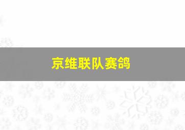 京维联队赛鸽