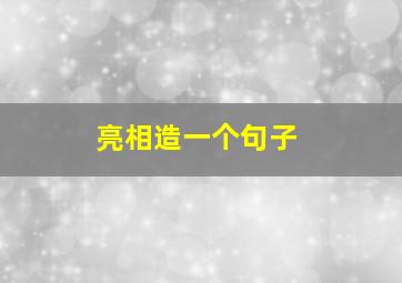 亮相造一个句子