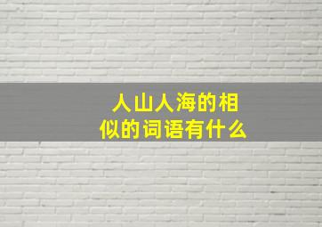 人山人海的相似的词语有什么