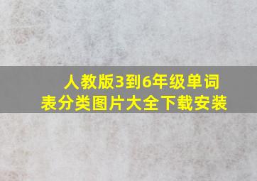 人教版3到6年级单词表分类图片大全下载安装