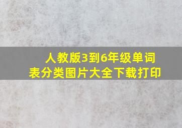 人教版3到6年级单词表分类图片大全下载打印