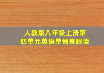 人教版八年级上册第四单元英语单词表跟读