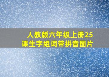 人教版六年级上册25课生字组词带拼音图片