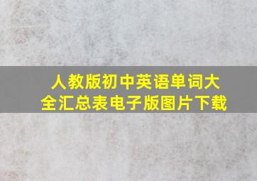 人教版初中英语单词大全汇总表电子版图片下载