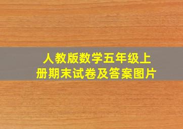 人教版数学五年级上册期末试卷及答案图片