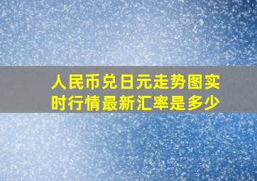 人民币兑日元走势图实时行情最新汇率是多少