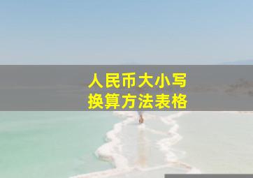 人民币大小写换算方法表格