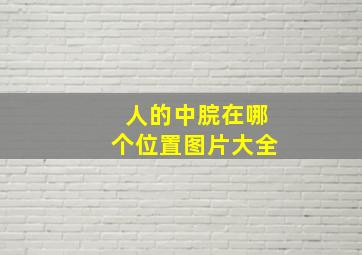 人的中脘在哪个位置图片大全