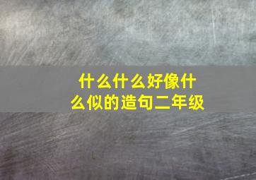 什么什么好像什么似的造句二年级