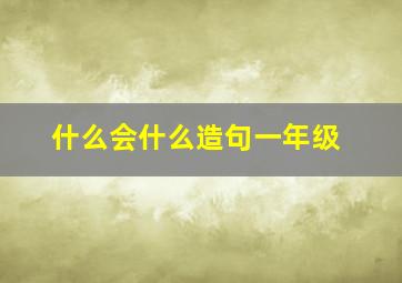 什么会什么造句一年级