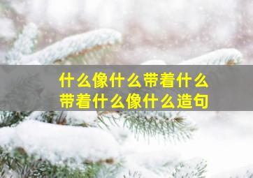 什么像什么带着什么带着什么像什么造句