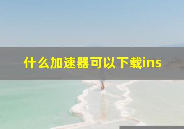 什么加速器可以下载ins