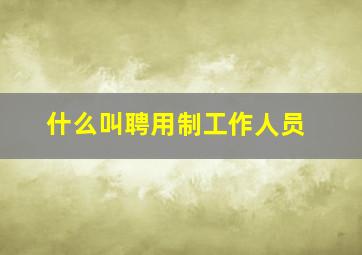 什么叫聘用制工作人员