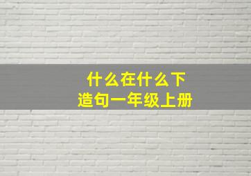 什么在什么下造句一年级上册