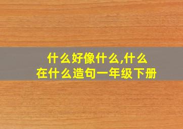 什么好像什么,什么在什么造句一年级下册