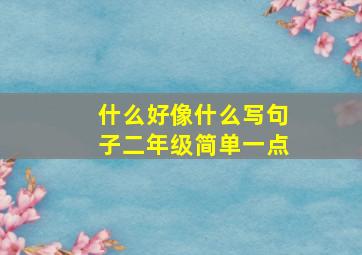 什么好像什么写句子二年级简单一点