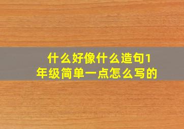 什么好像什么造句1年级简单一点怎么写的