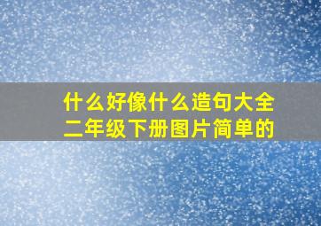 什么好像什么造句大全二年级下册图片简单的