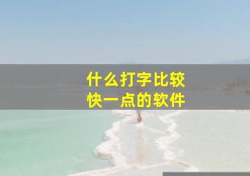 什么打字比较快一点的软件