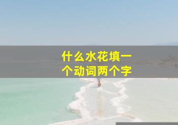 什么水花填一个动词两个字