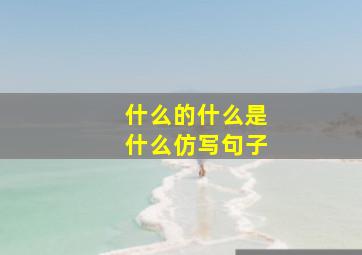 什么的什么是什么仿写句子