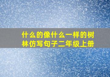 什么的像什么一样的树林仿写句子二年级上册