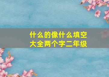 什么的像什么填空大全两个字二年级