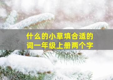 什么的小草填合适的词一年级上册两个字