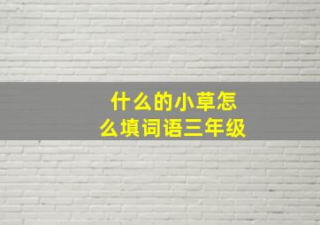 什么的小草怎么填词语三年级