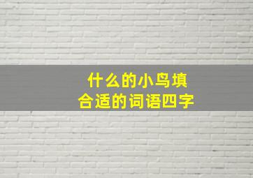 什么的小鸟填合适的词语四字