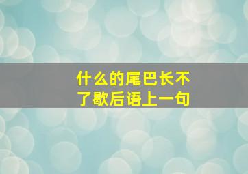 什么的尾巴长不了歇后语上一句