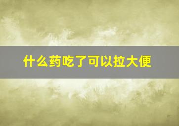 什么药吃了可以拉大便